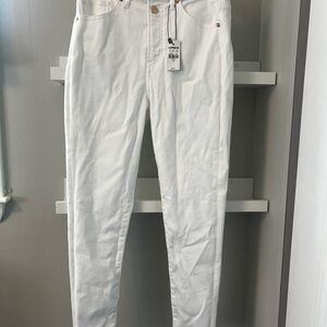 Brand New Express White Cropped Skinny High Rise Jeans